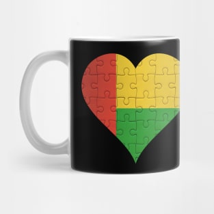Bissau Guinean Jigsaw Puzzle Heart Design - Gift for Bissau Guinean With Guinea Bissau Roots Mug